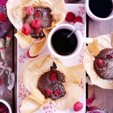 Strawberry & Chocolate Muffins prepared in an original way - the idea behind this picture was to make the healthy food looking tasty, and to make the tasty food healthy as the picture will be a part of an amazingly interesting cookbook.