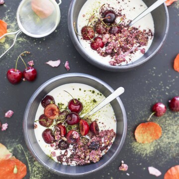 The picture is a part of a photo shoot for the Yum Gluten Free Magazine and presents a healthy way of starting a day ;)
