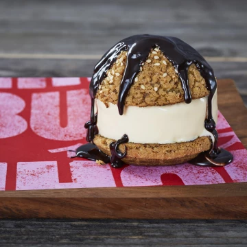 Luscious Green Tea Profiterole dressed in chocolate sauce - loved shooting this with a whole team of creatives. Watch out for a new restaurant to launch soon in Soho, London 
