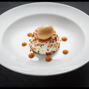 This dish created by the talented Chef Adam Bennett was served up as the dessert in a stunning 6-course gala dinner  @saucesupperclub Michelin Chef studded meal.<br />
<br />
Dish: Floating Island with caramel almonds and vanilla sauce<br />
Chef: @chefadam_1<br />
Restaurant: @thecrosskenilworth<br />
Event: @saucesupperclub<br />
Photographer: @jodihindsphoto