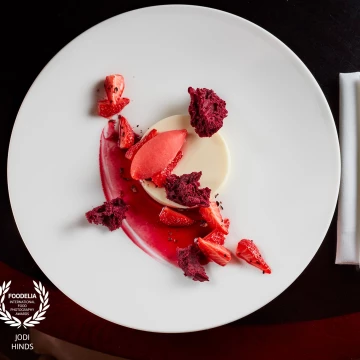 Stunning pannacotta dish for the new restaurant menu at Home House, London by the talented Chef Sophie Michell<br />
<br />
Chef: @sophiemichell<br />
Venue: @homehouse<br />
Photography: @jodihindsphoto<br />
