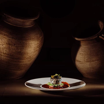 Festival of Flavors - Secrets of Polish Cuisine al Brunów Palace - Poland. Dish created by chef Mateusz Szpytma <br />
sturgeon/black elderberry/caviar/wildflowers<br />
<br />
@marcin4funphotos<br />
@szpytmamateusz<br />
@fotofoodie<br />
@palacbrunow<br />
@nikon_pl @nikoneurope @nikonusa @godox_global