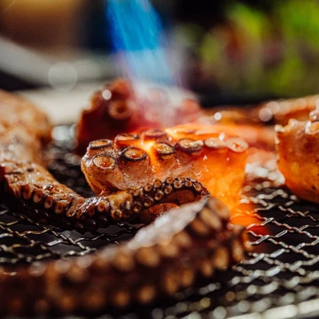 Photo taken during a plating workshop with the outstanding chef Ernest Jagodziński. He showed how to use beautiful Fine Dine plates to present some of the dishes.<br />
<br />
Here preparation of BBQ Korean octopus!<br />
<br />
@marcin4funphotos<br />
@chefstablebyernest<br />
@ernest.jagodzinski.7<br />
@finedineeurope<br />
@gastrohouse1<br />
@fotofoodie<br />
@nikon_pl @nikoneurope @nikonusa @godox_global