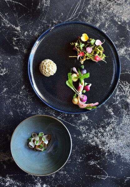 This imagem was made while visiting the one star Michelin restaurante Fortaleza do Guincho in Cascais, Portugal.
This menu with sea inspiration was create by Michelin star chefe Miguel Rocha Vieira. 