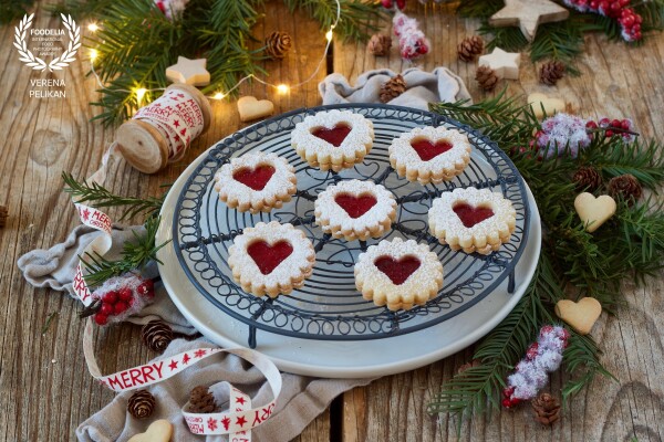 Traditional Austrian Christmas Cookies called "Spitzbuben".<br />
Recipe can be found on my website: <br />
sweetsandlifestyle.com/rezept/spitzbuben