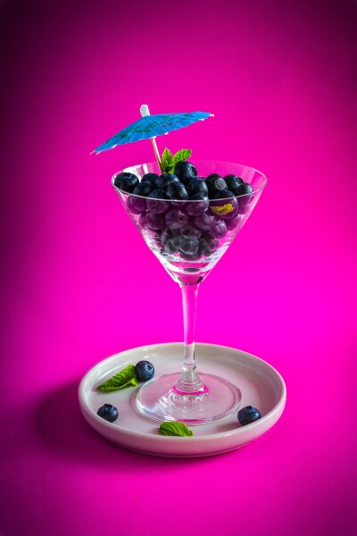 Almost Friday... Let me cheer you up with a Blueberry Martini... I know there is no alcohol in it, don’t blame me for trying 
Camera: Canon 5D mark iii 
Lens: 50 mm 
Settings: ISO 500, 1/50 sec at ƒ4.5, daylight
