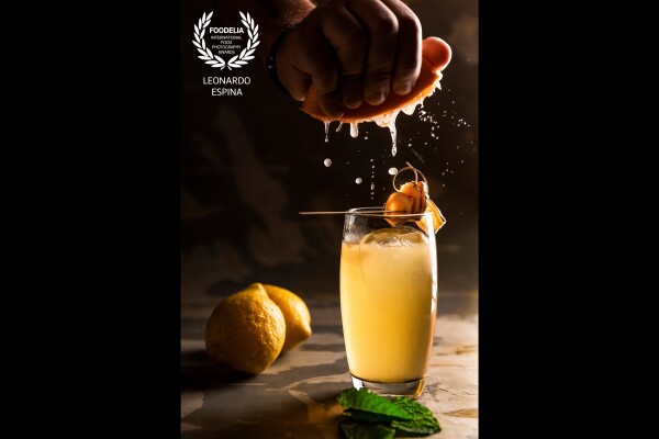 A great mixology shoot taken during one of our gastronomic workshops in Panama. An amazing mix of mezcal, ginger, lime juice and mint. 