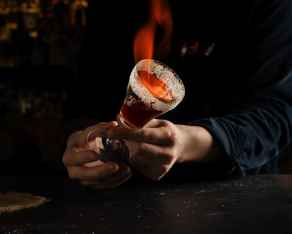 This is an episode from my series of photography on beverage texture. It can be so many beautiful yet totally different textures: frozen, creamy, silky, icy, smooth, bubbly, foamy, steamy and even on fire. I have decided to catch them all. So FIRE it is! Flaming ‘Spanish Coffee’.