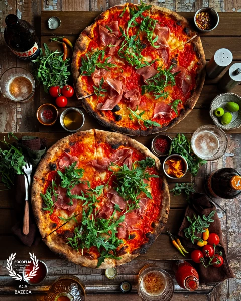 Italian pizza, image captured with a natural light.