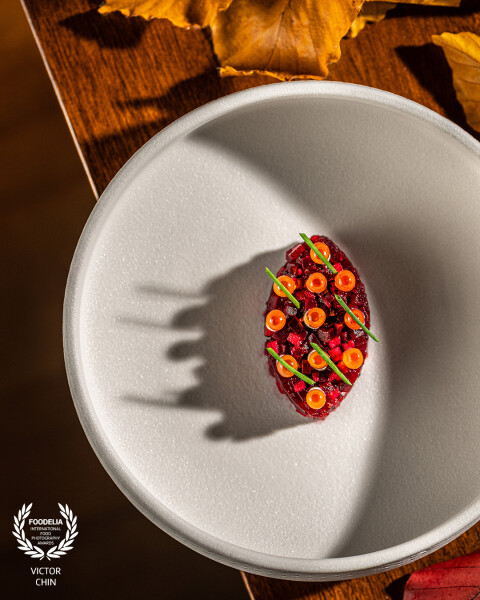 I am deeply honored and immensely grateful that this photograph has been selected. Captured for Skillet KL's Autumn / Winter Season 2024, this shot is more than just an image—it's a celebration of artistry, culinary mastery, and the passion of a Michelin-selected restaurant. The intricate presentation of the dish, paired with the natural play of light and shadow, tells a story of elegance and creativity.<br />
<br />
Being able to collaborate with Skillet KL and immortalize their vision through my lens is a privilege I do not take lightly. This recognition reaffirms my commitment to crafting visual narratives that bring out the soul of culinary art. Thank you to the team at Skillet KL for trusting me with your creation and to the panel for this esteemed acknowledgment.