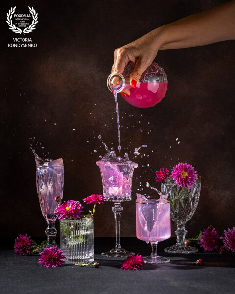 Project "Autumn Cocktail Mood". Aroma of chrysanthemum prosecco.