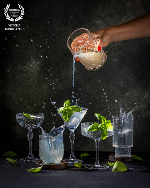 Project "Autumn Cocktail Mood". Fresh basil mojito