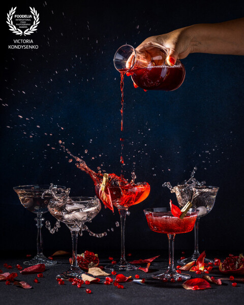 Project "Autumn Cocktail Mood". Moonlight of Pomegranate