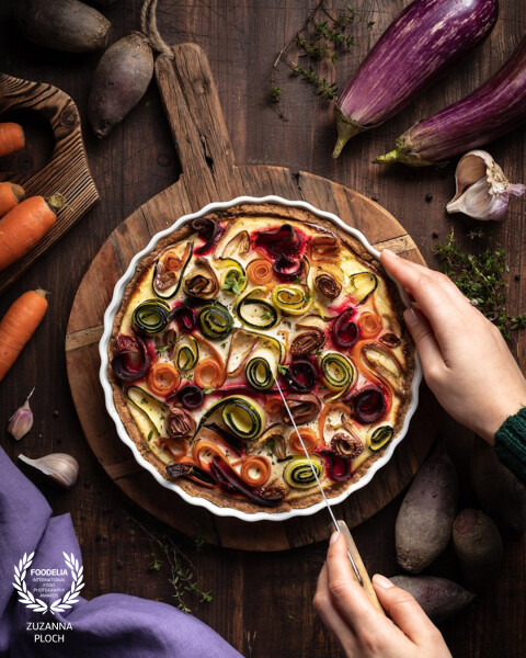 I transformed humble roots into a vibrant edible mosaic, shaving them into floral ribbons to contras...