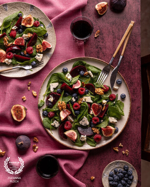 This shot explores the moody side of autumn food photography. I focused on a monochromatic palette o...