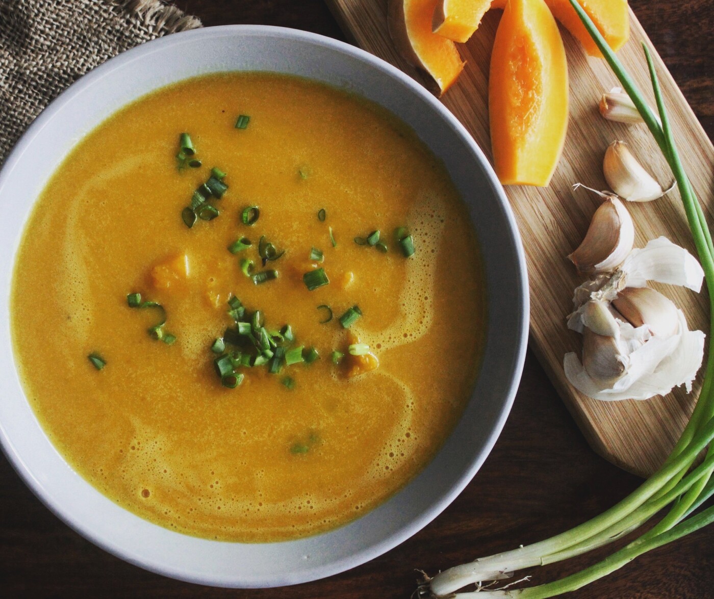 This is a squash soup I made for a photographic assignment in a food styling course.