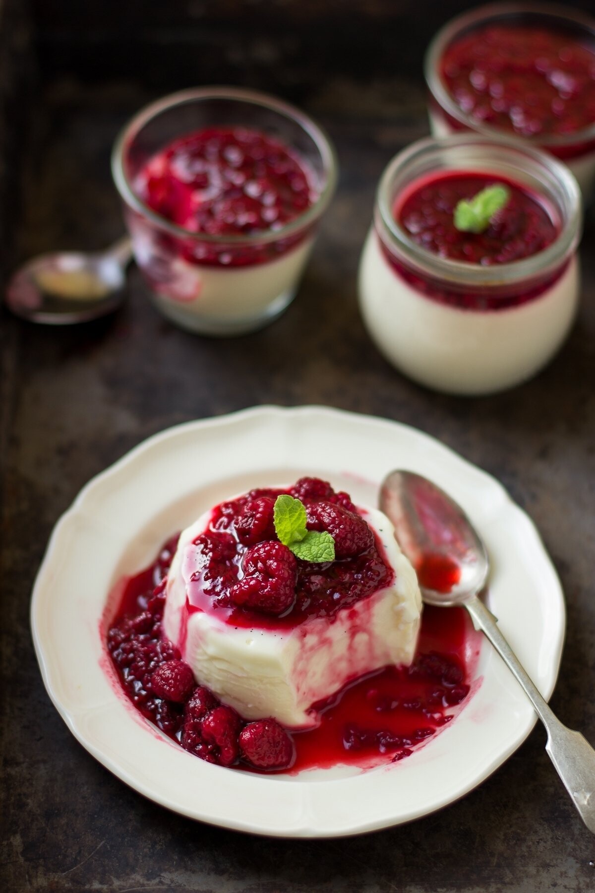 This is a photo of the first panna cotta I have made. It tasted like heaven! I like to serve panna cotta with slightly sour raspberry sauce.