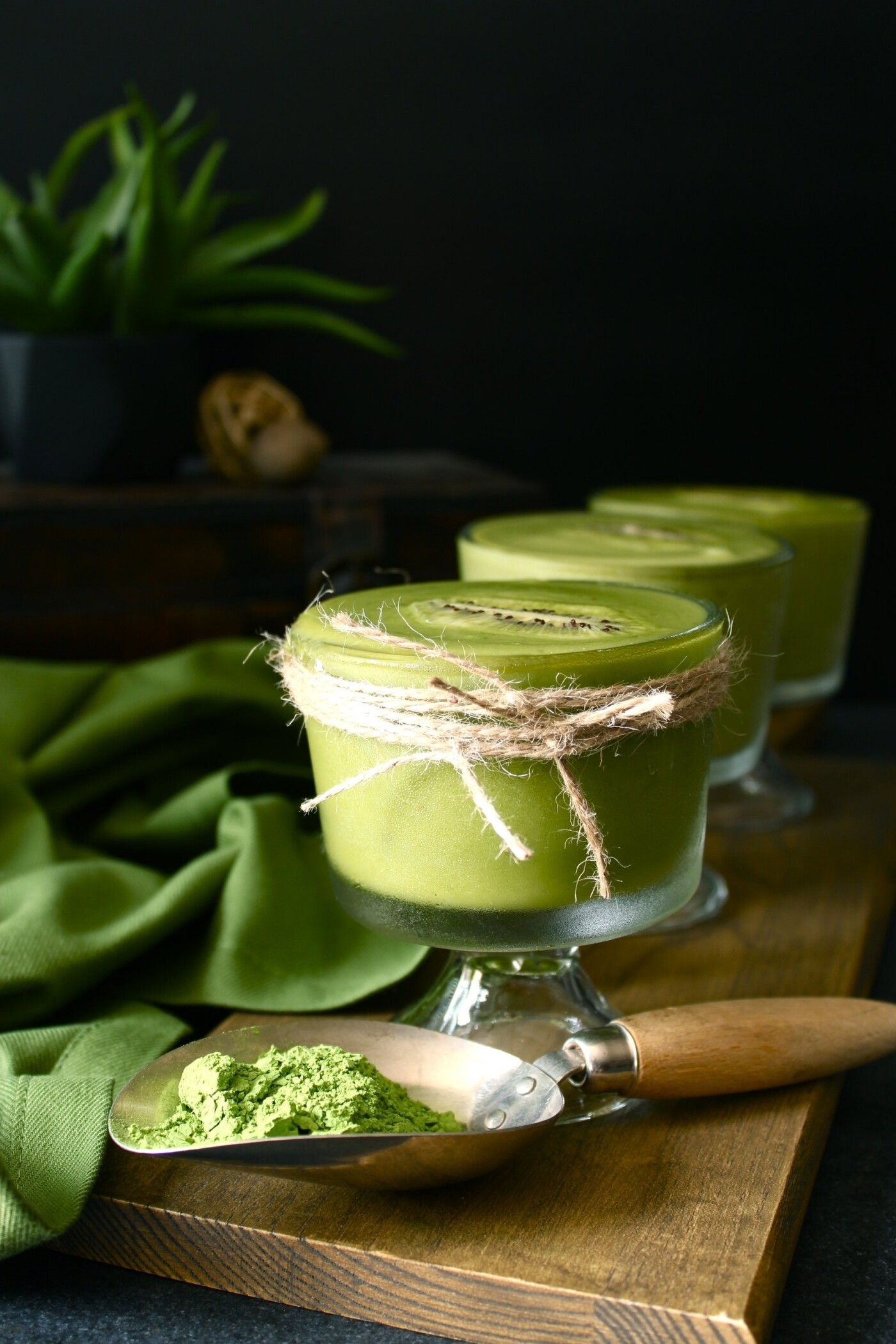 This is one of my favorite ways I enjoy green tea, also known as, matcha. It's made with almond milk, frozen bananas, and matcha tea powder. It's sweet, thick and creamy, and super satisfying. Practically perfection.