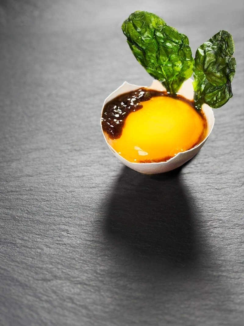 This fascinating and delicate dish stood out to us when we shot with a Turkish, Syrian and Persian fusion restaurant here in Montreal. The bright yellow of the egg yolk looked great with the simple addition of greens, and we made sure to find the proper angles and lighting to ensure the complexity of the dish was obvious from our photo.