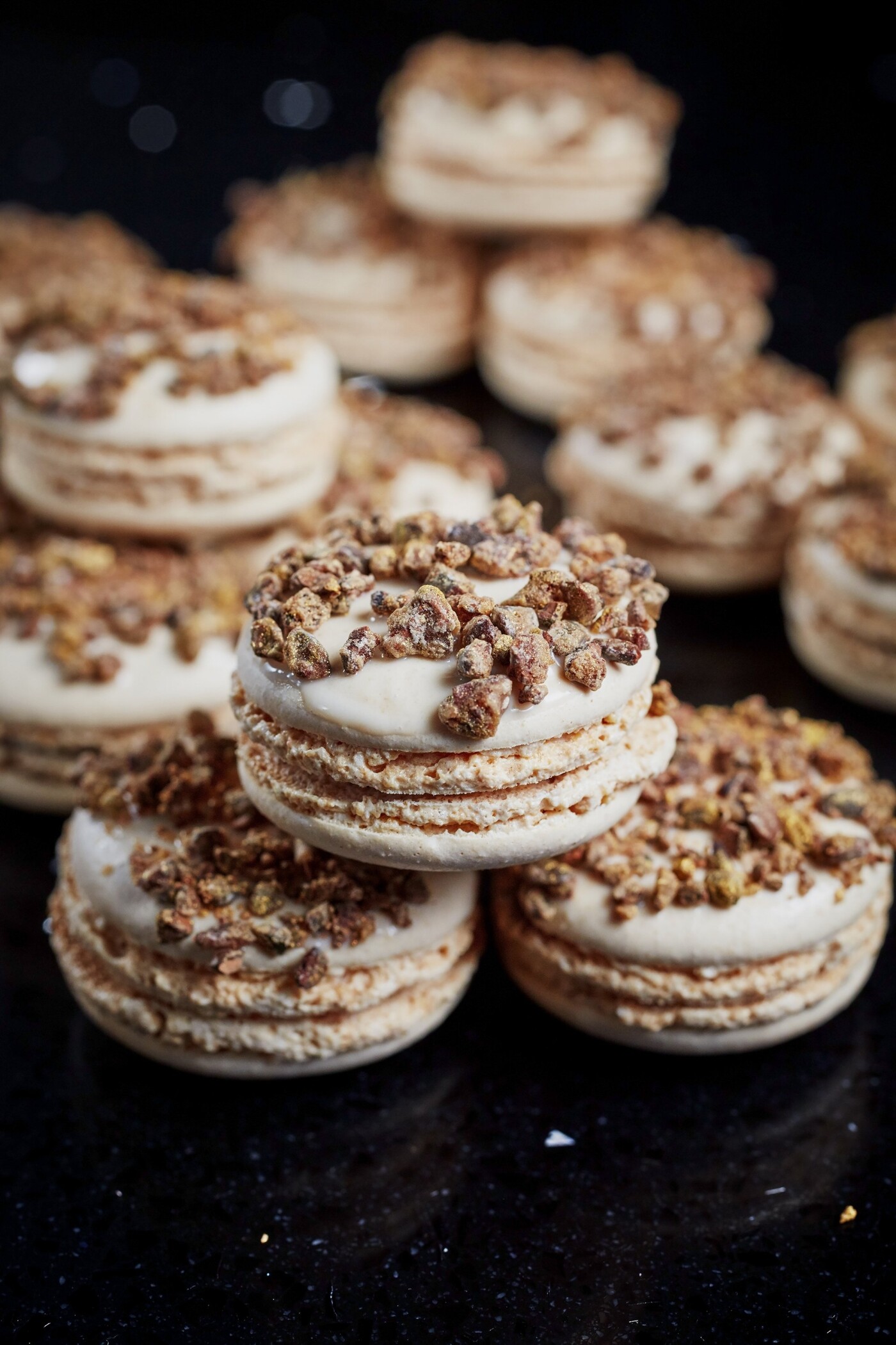 Mince pie flavoured macaroons - now there's Christmas in a mouthful!<br />
Stunning pastry chef, Andy Blas created these beauties<br />
<br />
Magazine: Seasoned by Chefs @seasonedbychefs<br />
Photographer: @jodihindsphoto