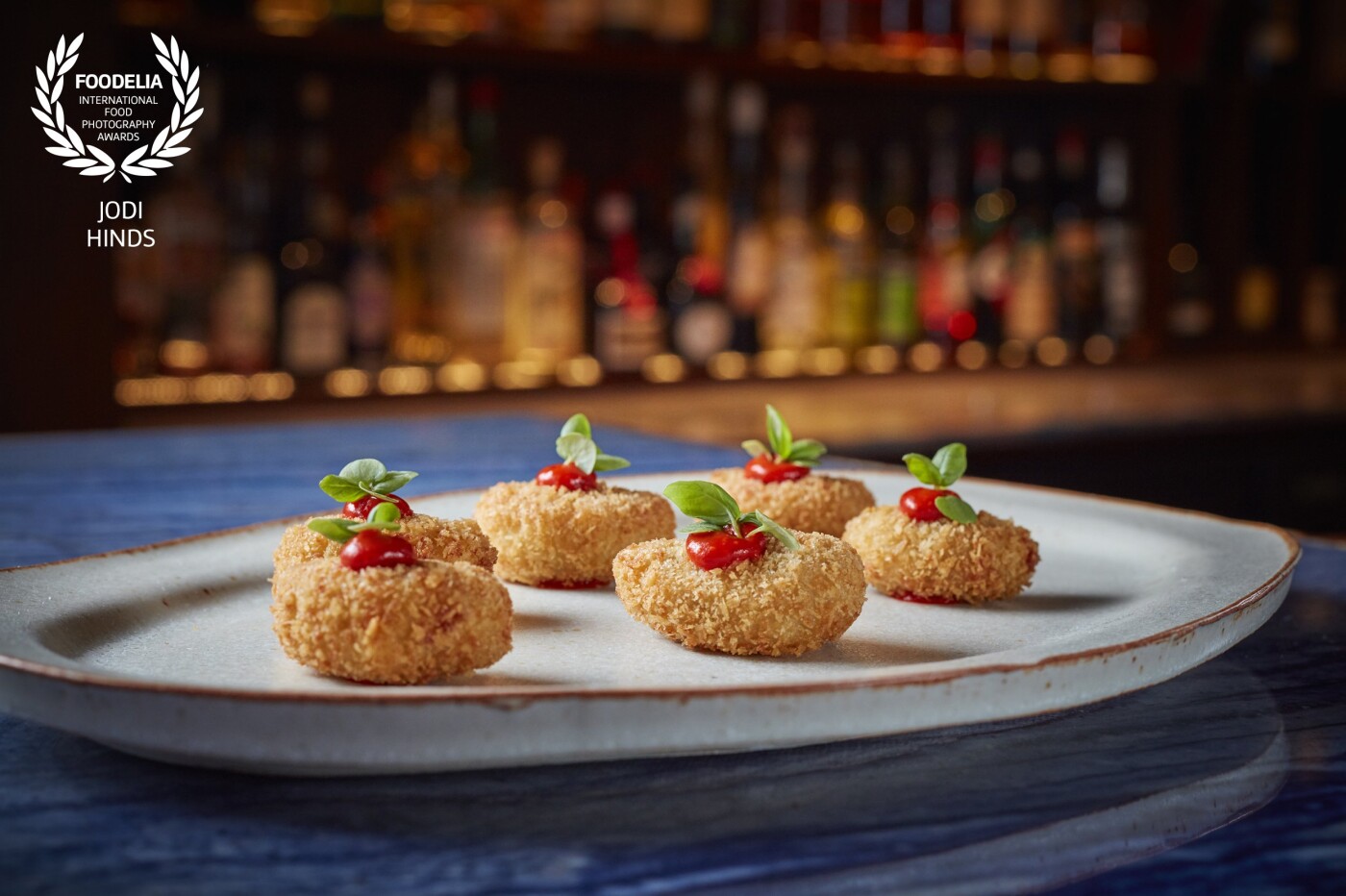 Gorgeous little bar bites of sumptuous croquettes from the newly opened Dickie's Bar, UK with the help of the amazing team at The Dead Rabbit, NY.<br />
<br />
Chef: @rosspotsnpans<br />
Bar: @dickies_bar<br />
Restaurant: @corrigans_mayfair<br />
Owner: @chefcorrigan<br />
Photographer: @jodihindsphoto