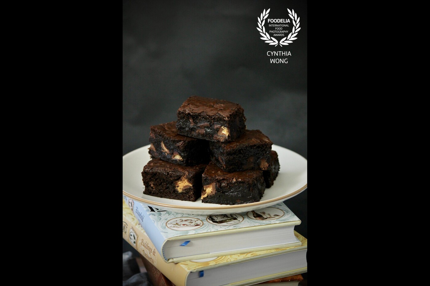 This is one of my favourite brownies using a lot of quality dark chocolates, cocoa powder and mini peanut butter cups. I took this shot as I wanted to capture the lusciousness and moistness of these beautiful gems. 