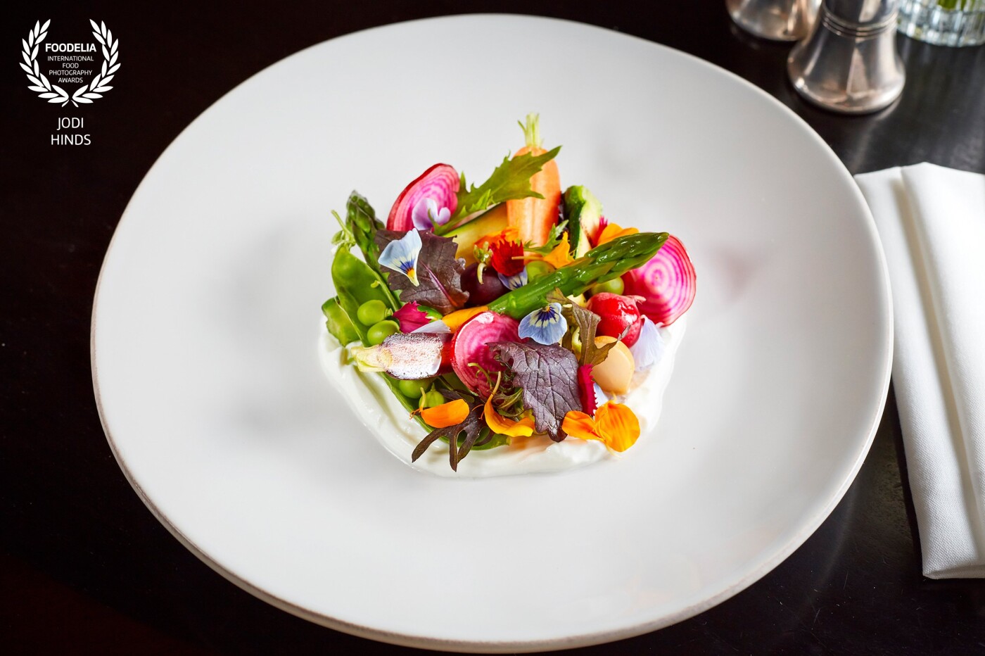 Stunning salad for the Royal Chelsea Flower Show menu at Home House, London by the talented Chef Sophie Michell<br />
<br />
Chef: @sophiemichell<br />
Venue: @homehouse<br />
Photography: @jodihindsphoto<br />
