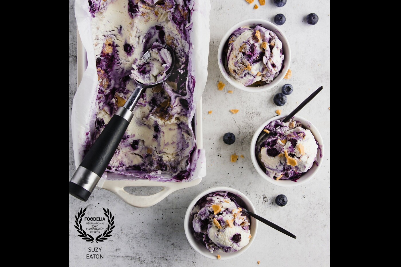 No-churn blueberry cheesecake ice cream. Yes, it's as good as it looks and easier to make than it looks! <br />
Recipe credit @grandbabycakes