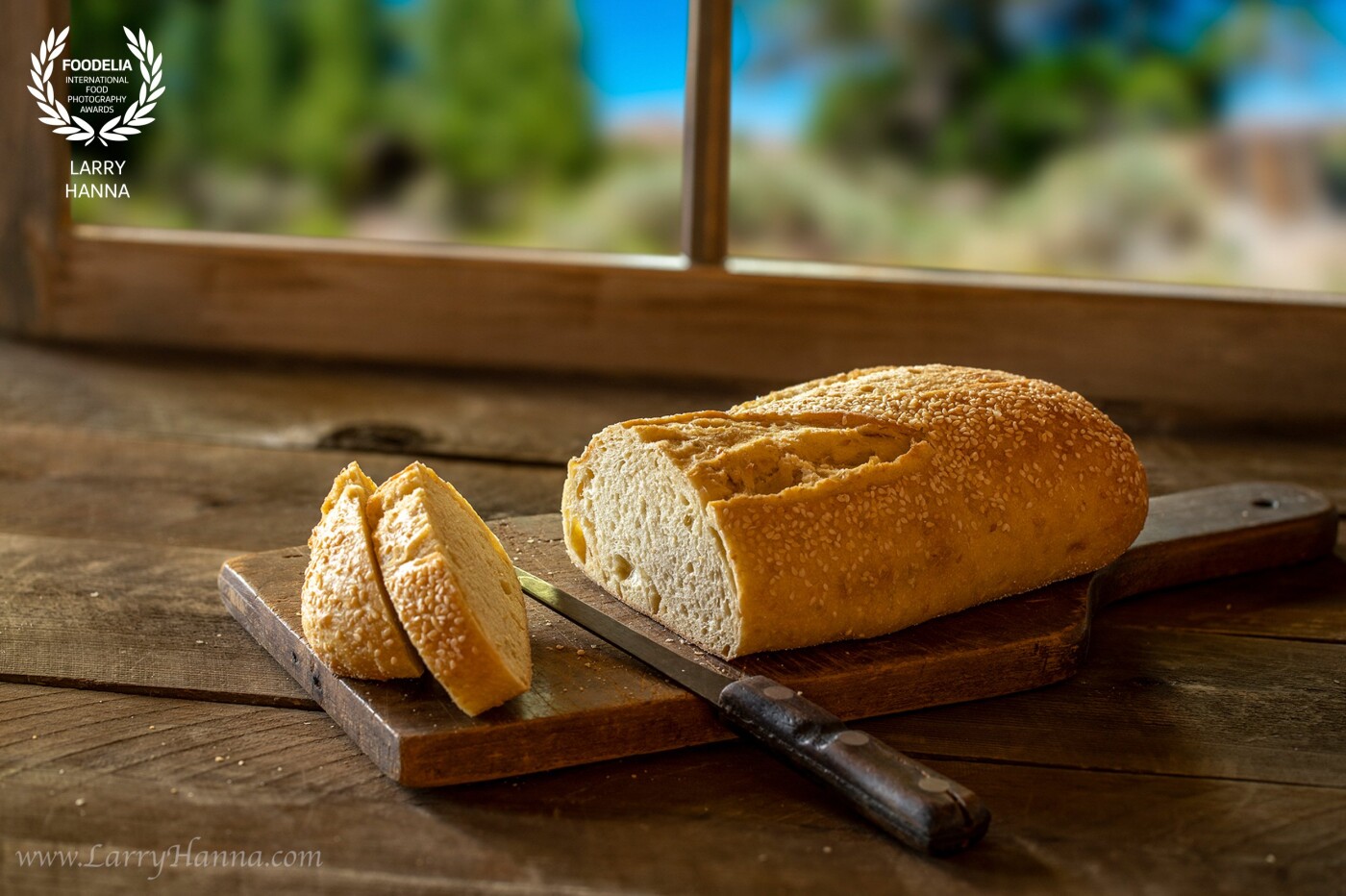 I love the texture of bread and created this set in my kitchen.  The background is an image I took in central Nevada that I composited in using Photoshop.