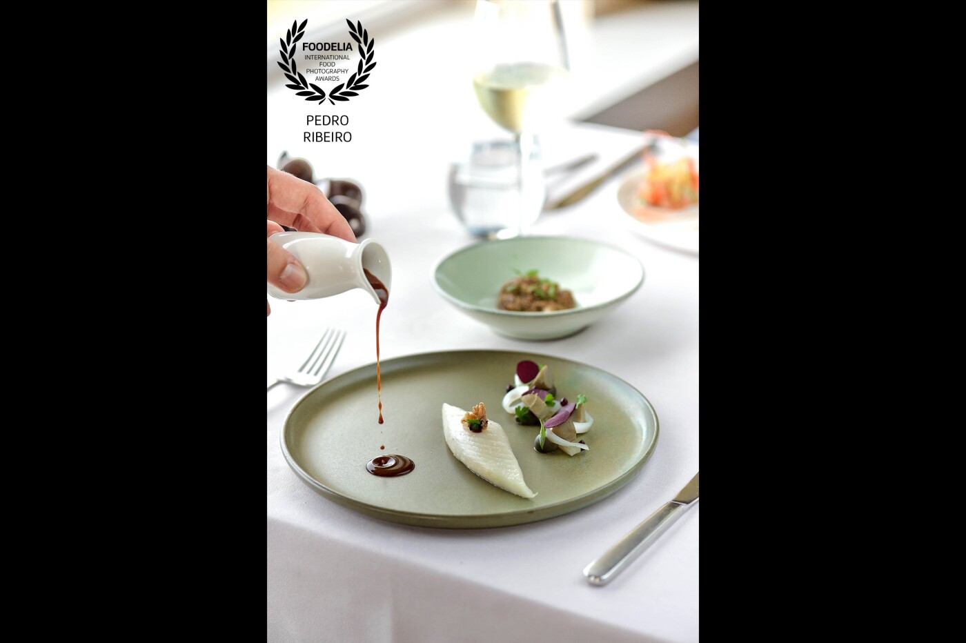 This image was made while visiting the one star Michelin restaurant Fortaleza do Guincho in Cascais, Portugal.<br />
This menu with sea inspiration was created by Executive chef Gil Fernandes.