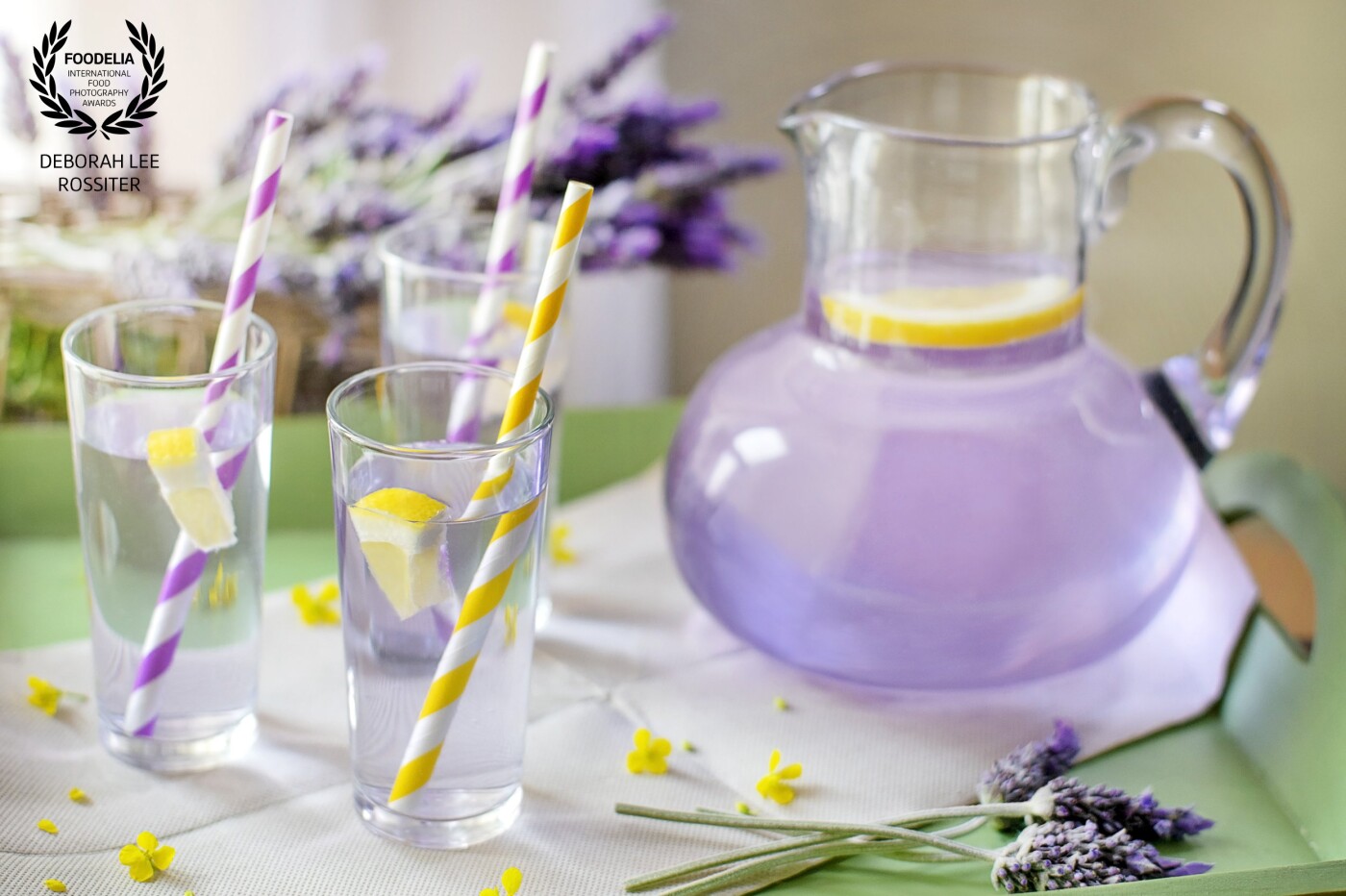 Spring..... and all those inspiring colours that feed your motivation,  Lavender water so refreshing with a slice of lemon  just right for that relaxing afternoon  