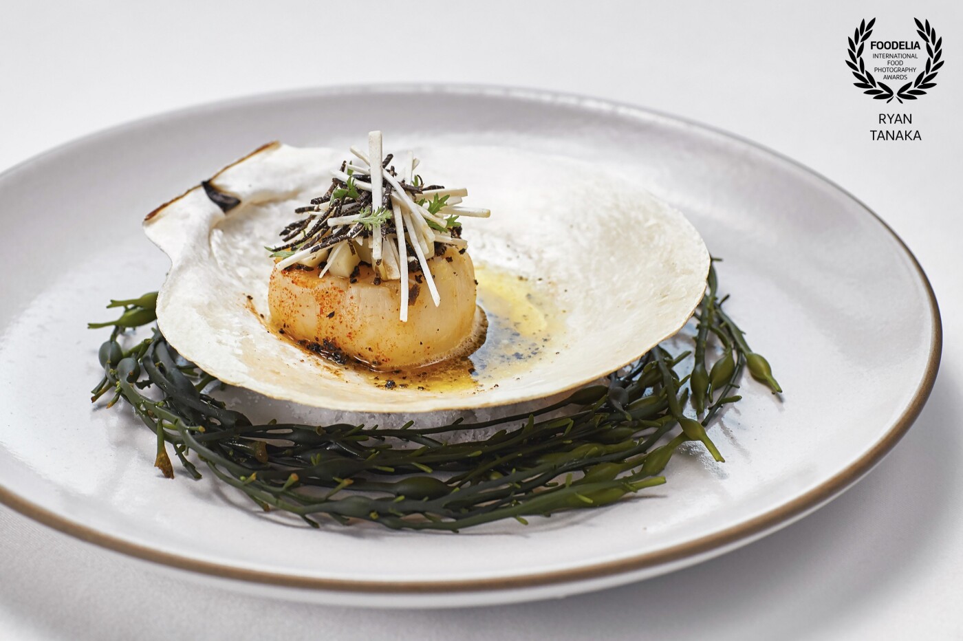 Scallop With Black Truffle Butter or Porcini.<br />
<br />
Restaurant: Providence (@providencela)<br />
Chef: Michael Cimarusti (@cimarustila)<br />
<br />
This was featured in Zagat's article (written by Lesley Balla, @lesleyla) highlighting the restaurant's ten year anniversary. 