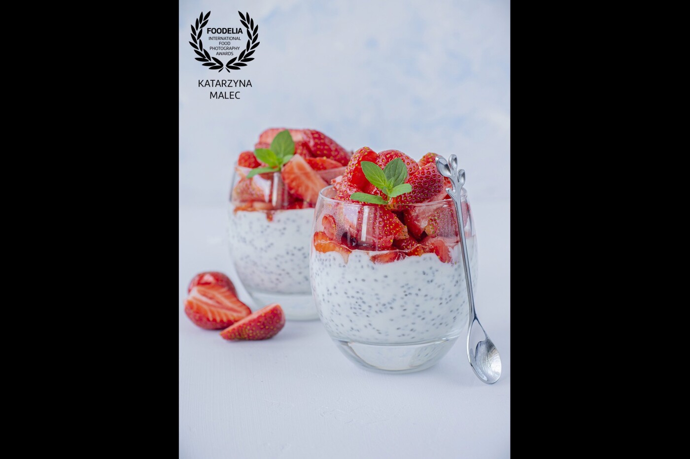 Chia pudding with strawberries❤️ I love strawberries, when they are available I always need to prepare something with them :) Great summer dessert for all who also loves strawberries. 