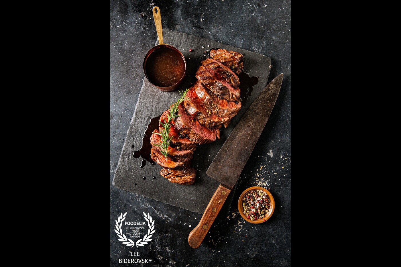 The simplicity of a beautifully prepared piece of fillet. Cooked rare and left to rest, paired with a gorgeous red wine jus. <br />
<br />
Photographed for a client using natural light in my studio. Styled by Sacha Kann Styling 