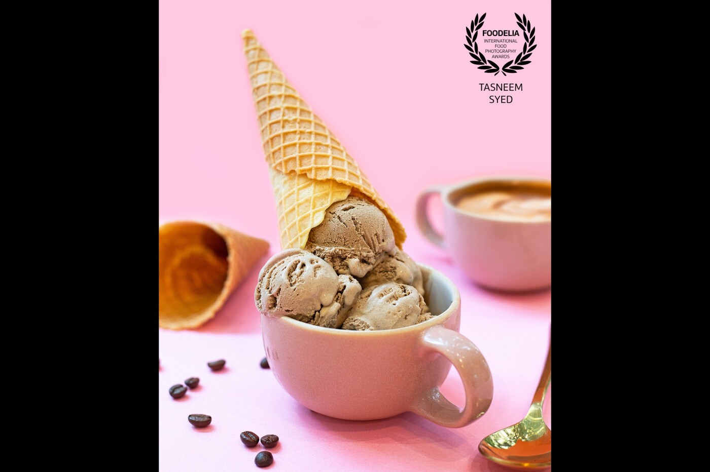 Coffee flavored ice-cream, photographed for a local client using artificial lighting and reflectors.<br />
Photographed this on my Canon 5D Mark IV. 