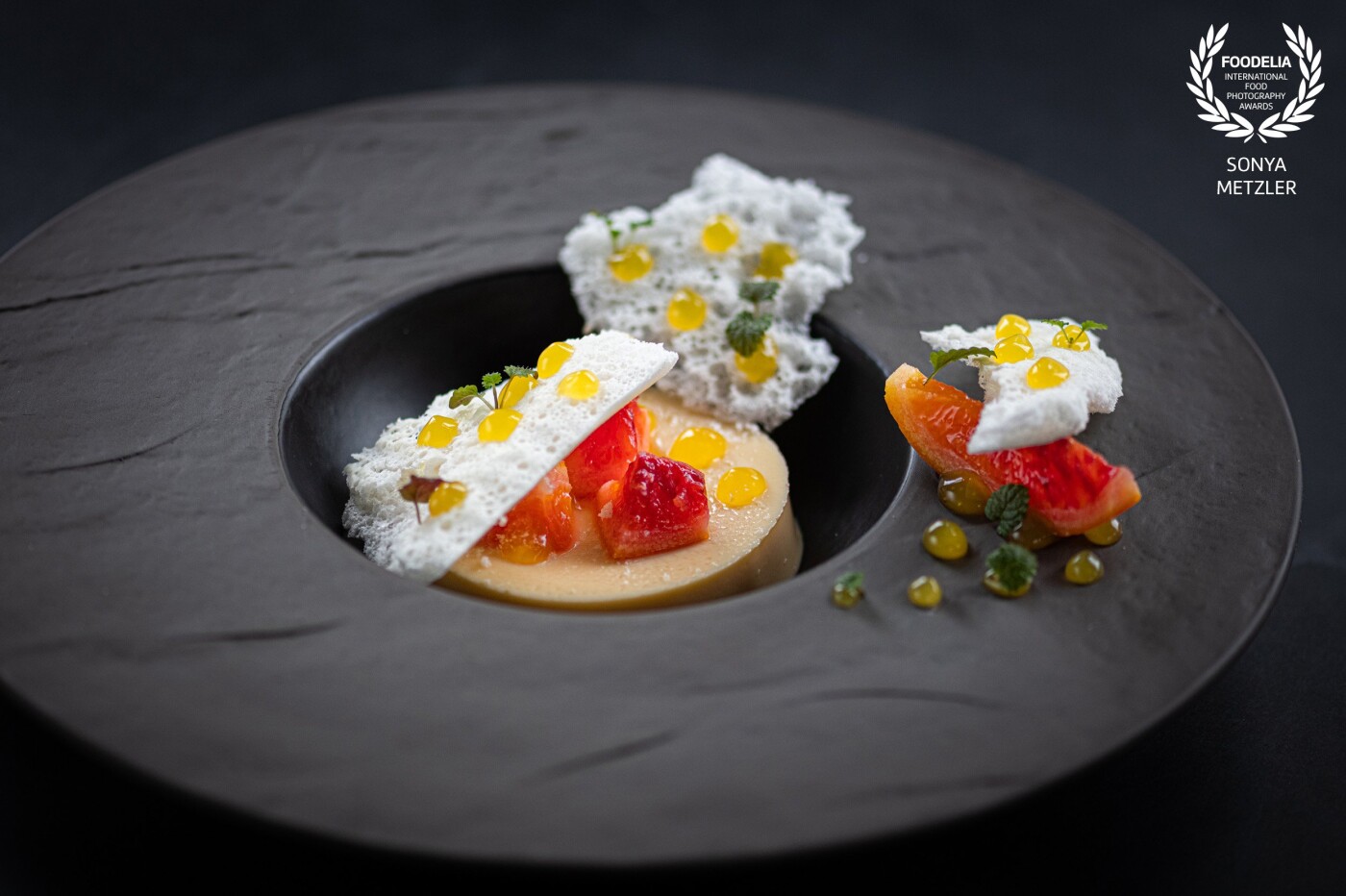 It's always a highlight to shoot Salut! 's beautiful desserts - Burnt Honey Crémeux<br />
By chef @big_trev88<br />
Restaurant - @salut.restaurant