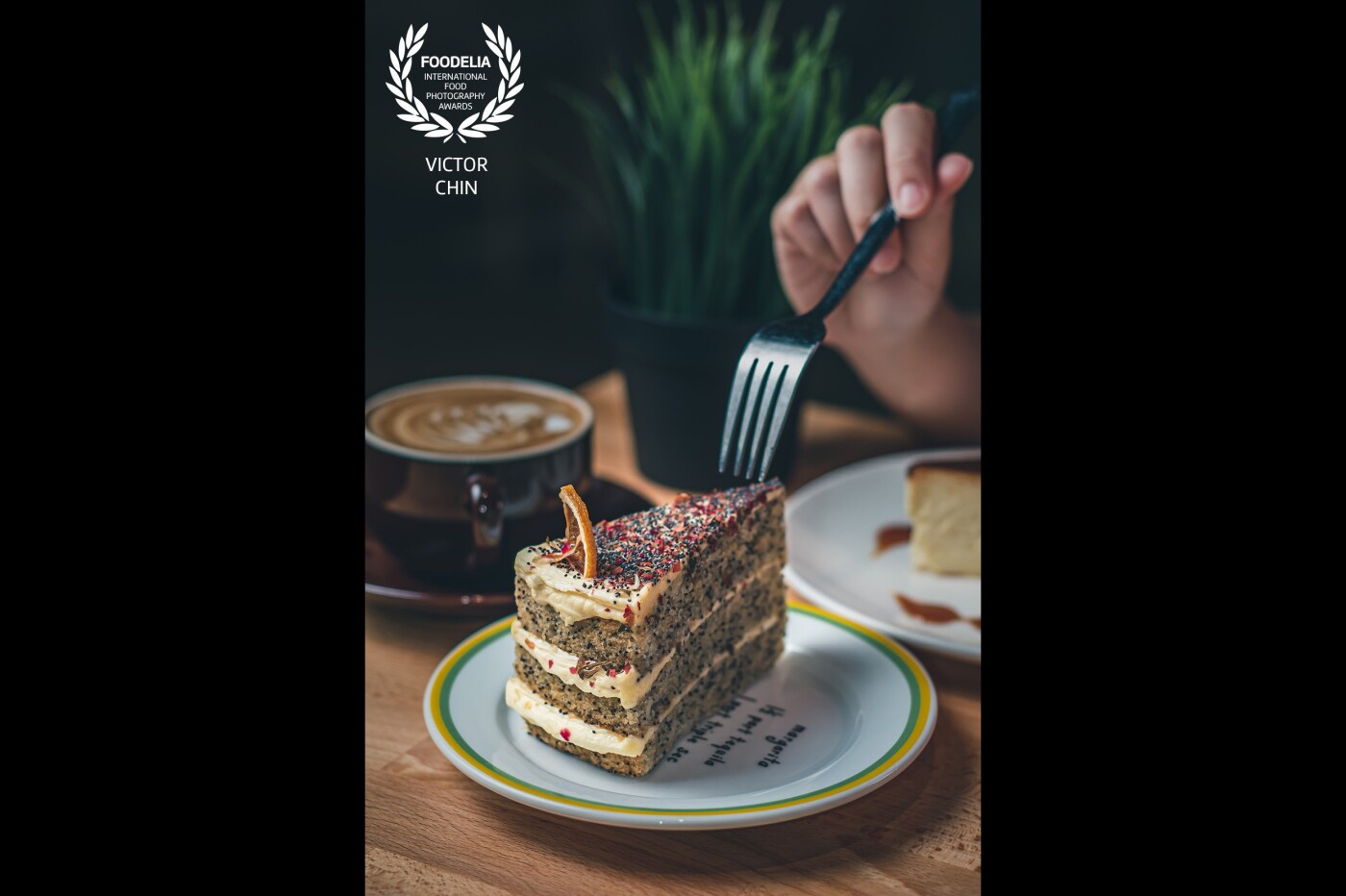 Vegetarian Tiramisu. The picture was taken during a food review project to be published on Facebook. The cake taste just nice, creamy enough to melt in your mouth. 