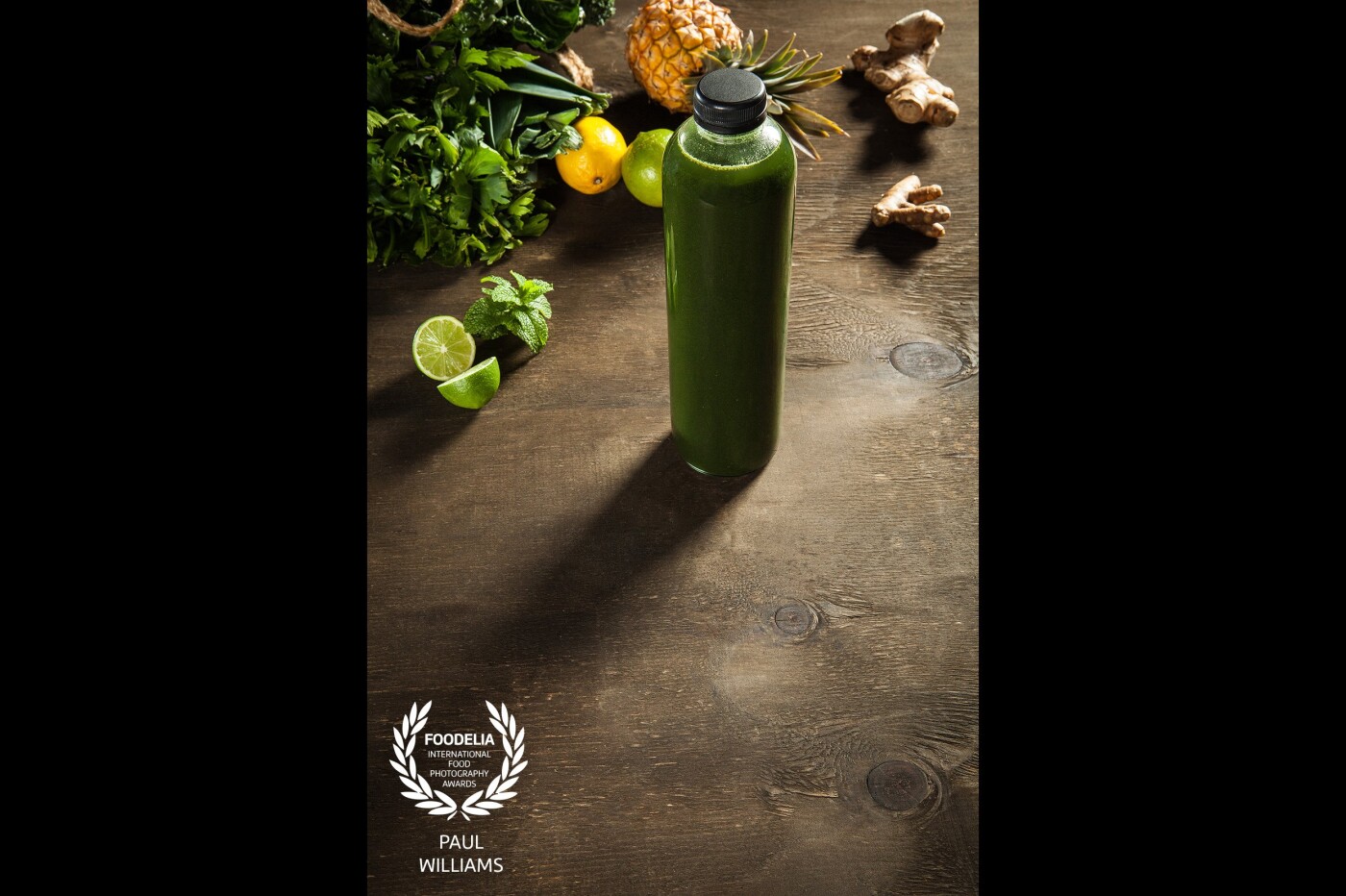 A simple hero shot of a green smoothie mix that leaves plenty of negative space for the designer to work their magic.<br />
As an ex-designer, I know how important it is to leave some breathing room in my shots for cropping options, as well as negative space to reverse text against, for instance.<br />
As photographers, it's so important that we give consideration to not just our shot, but how that shot will be applied to the marketing collateral and how we can give our client/creative agency some latitude to work with our shots.