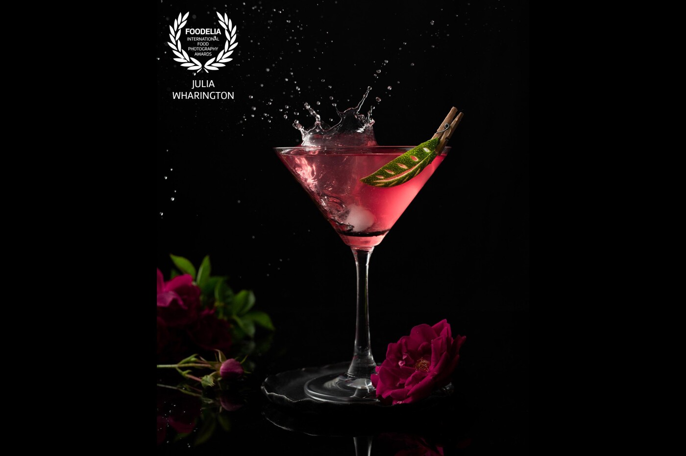 This is a Cosmopolitan I shot for a client, and while they didn't request a splash shot I couldn't resist at the end of the shoot... Had to throw some ice at it!