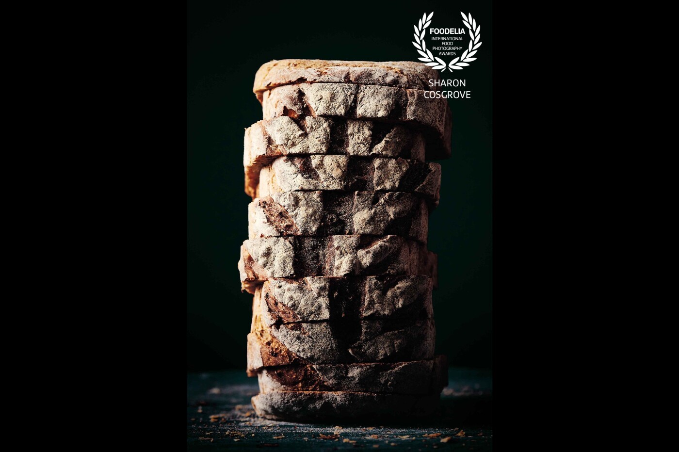 I loved how textured this bread was and wanted to highlight that with some soft feathered lighting but keep a dark moody feel to the shot.
