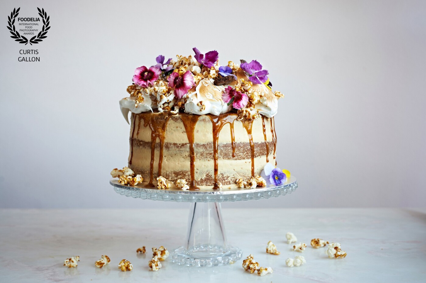 Hummingbird Cake shot for a restaurant in Johannesburg South Africa. This was shot using natural light .<br />
I really love the soft light, however the cake was beautifully decorated.