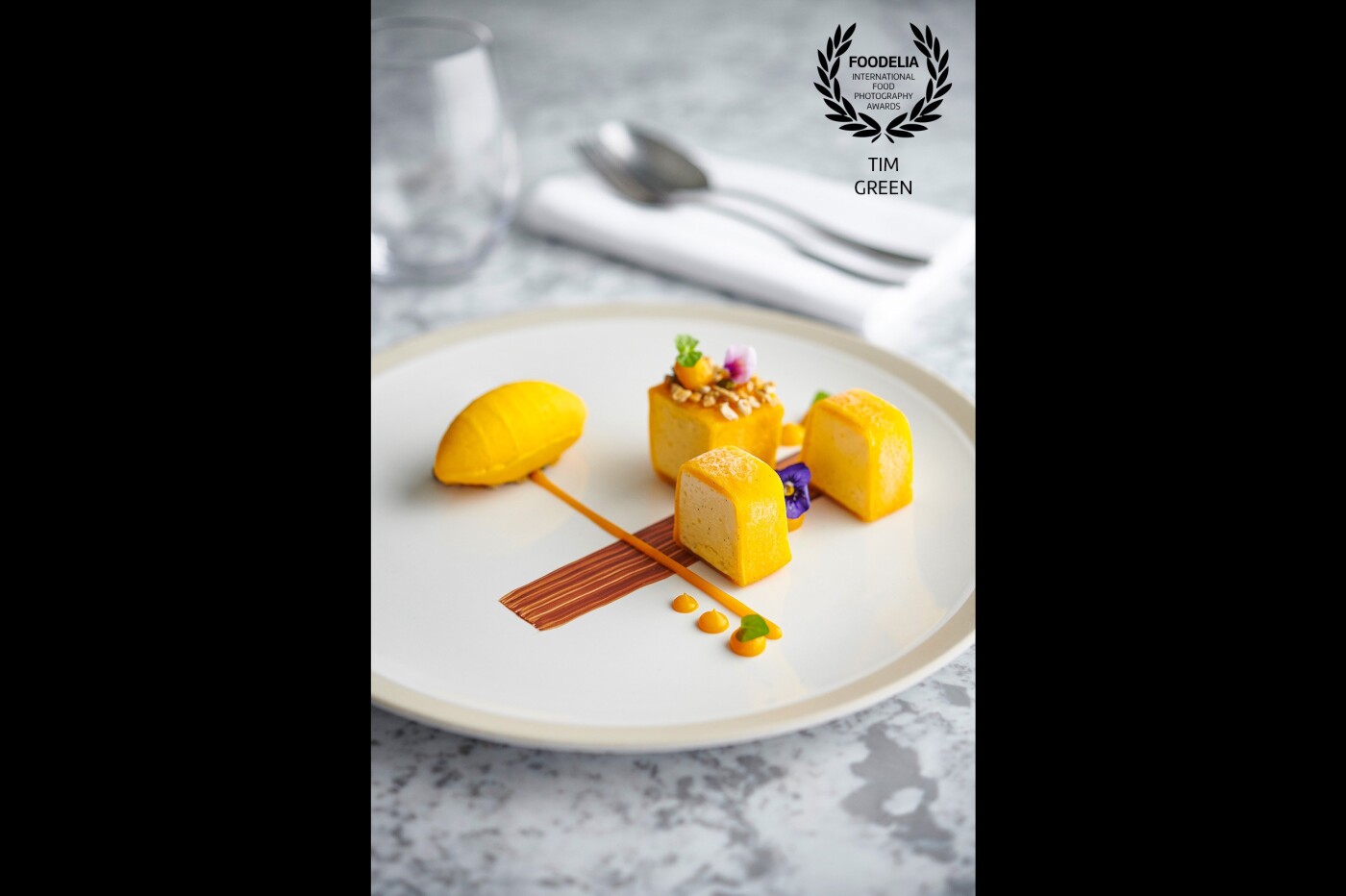 Alphonso Mango, Lemon, Thyme and Granola, a dessert by Restaurant 22 Cambridge, this small and welcoming restaurant is owned by chef Sam Carter and his partner Alex, the dishes they serve are stunning and they have to be on the Michelin radar.
