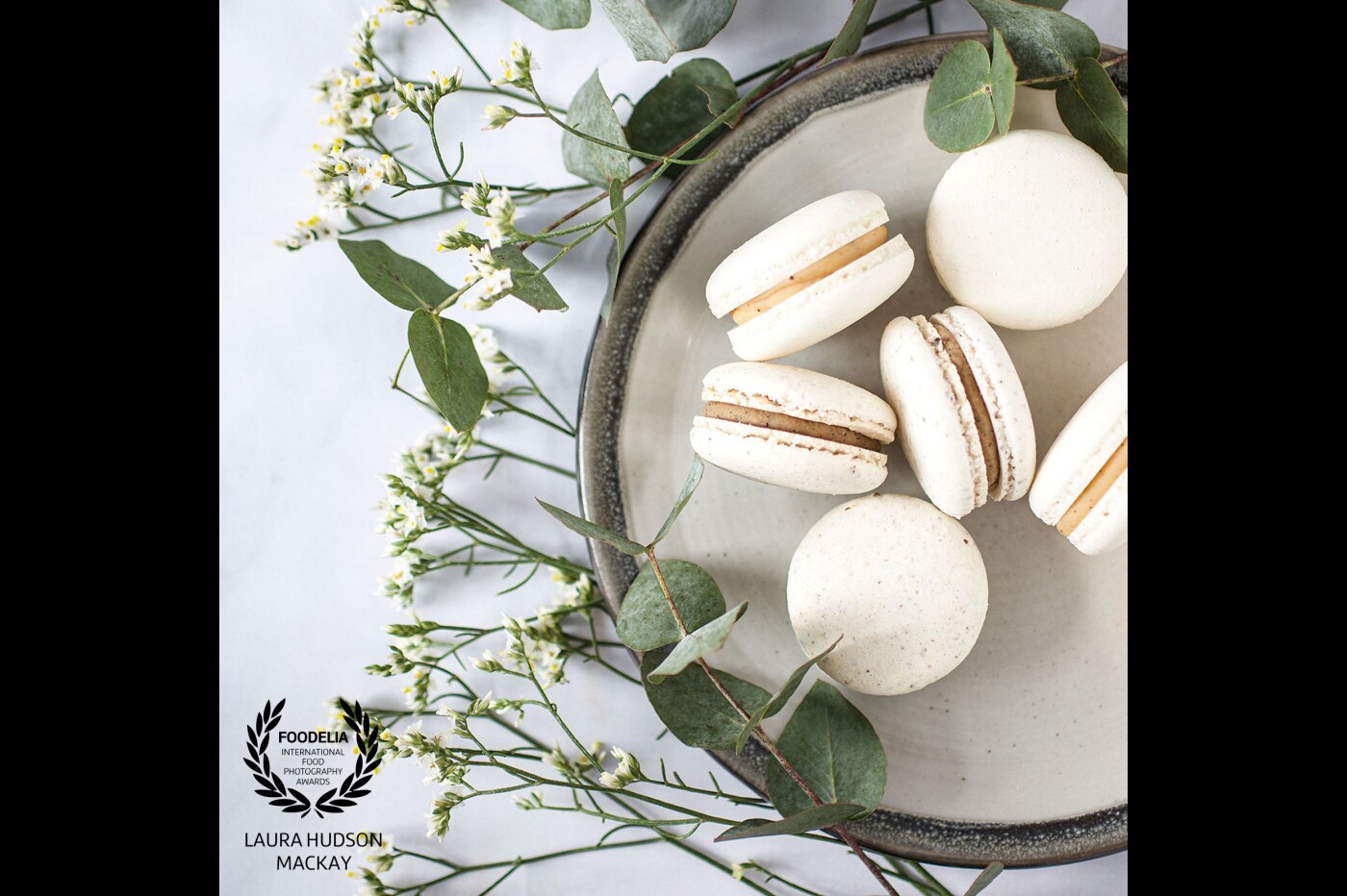 Coffee and walnut and Masala Chai macarons. Made using the traditional French method, creating the perfect texture, crisp on the outside and chewy in the centre.  A Springtime photoshoot in Scotland for Beth Webb, Chef at B on the Road.