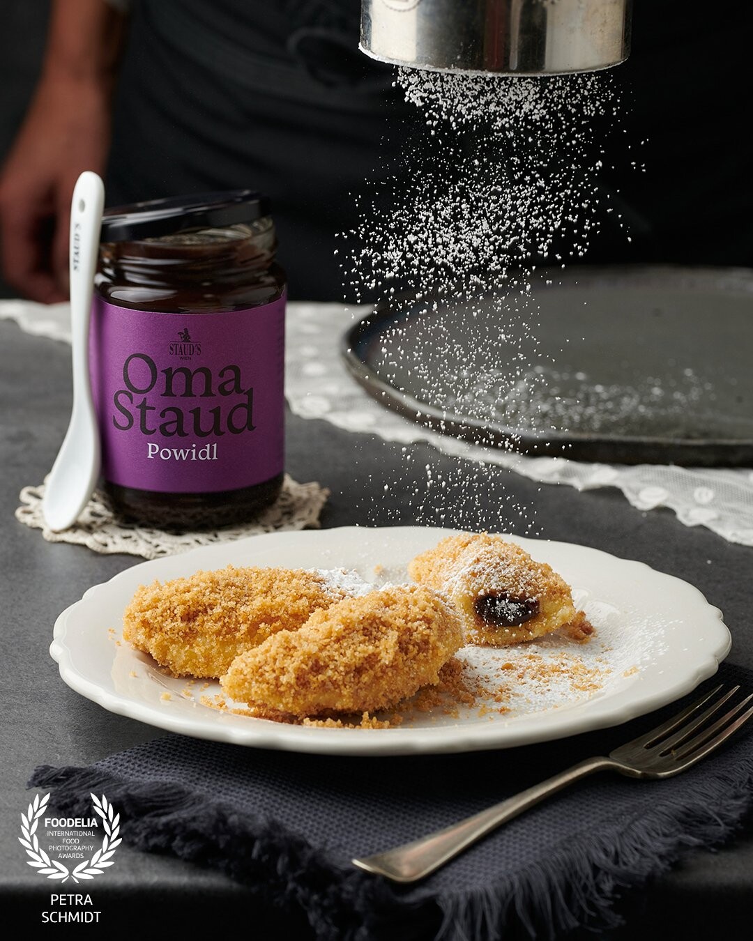 I am very pleased that one of the surest I made for a very dear client made it to become a "Winner" photo. This was made for a company which makes the best jam ever ! here in this sujet  it is used for a traditional Austrian recipe called "Powidltascherl"