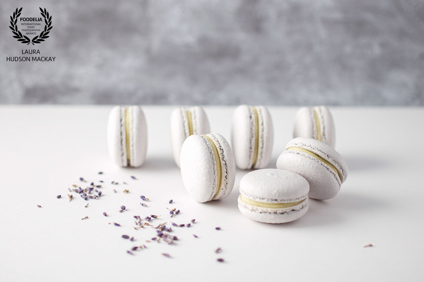 Beautiful and delicately flavoured Lavender and Gooseberry macarons, made using the traditional French meringue method, creating the perfect texture, crisp on the outside and chewy on the inside. Wonderful to photograph and absolutely delicious!