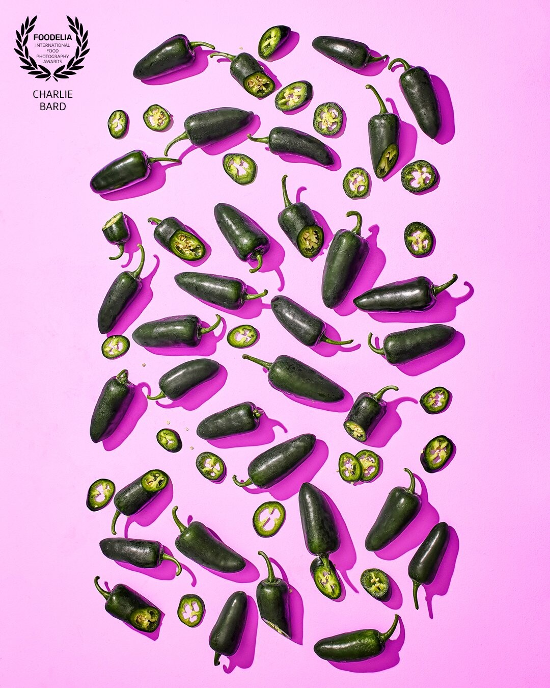 One of a series shot for a new healthy food brand to be used online and in-store printing. This one featuring some fresh jalapeños <br />
Styling from Sophie Foot