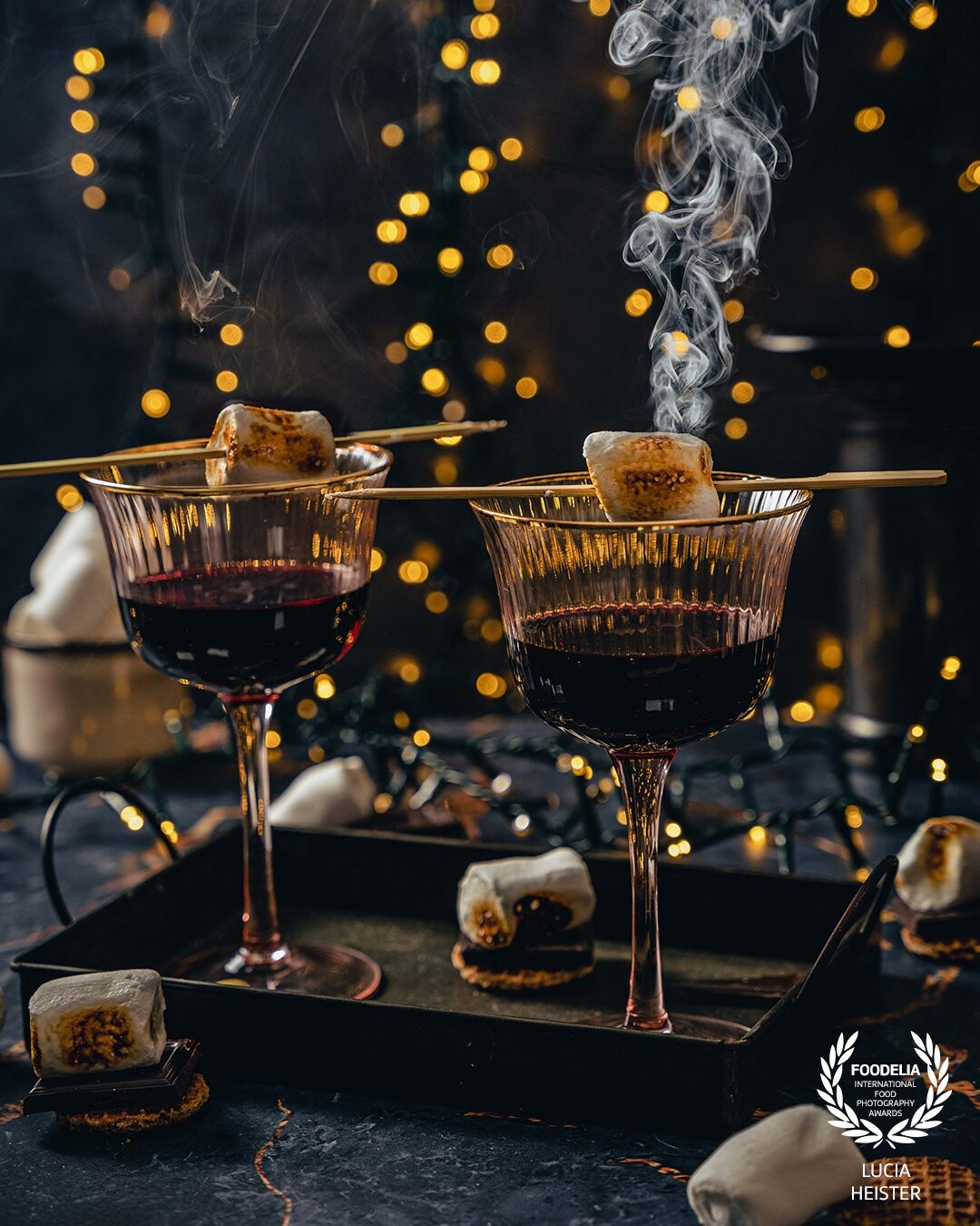 Cozy winter evenings with roasted marshmallows and red wine. <br />
Dark and moody photography was always really scary for me . But practise makes it better and better and that makes me really happy.
