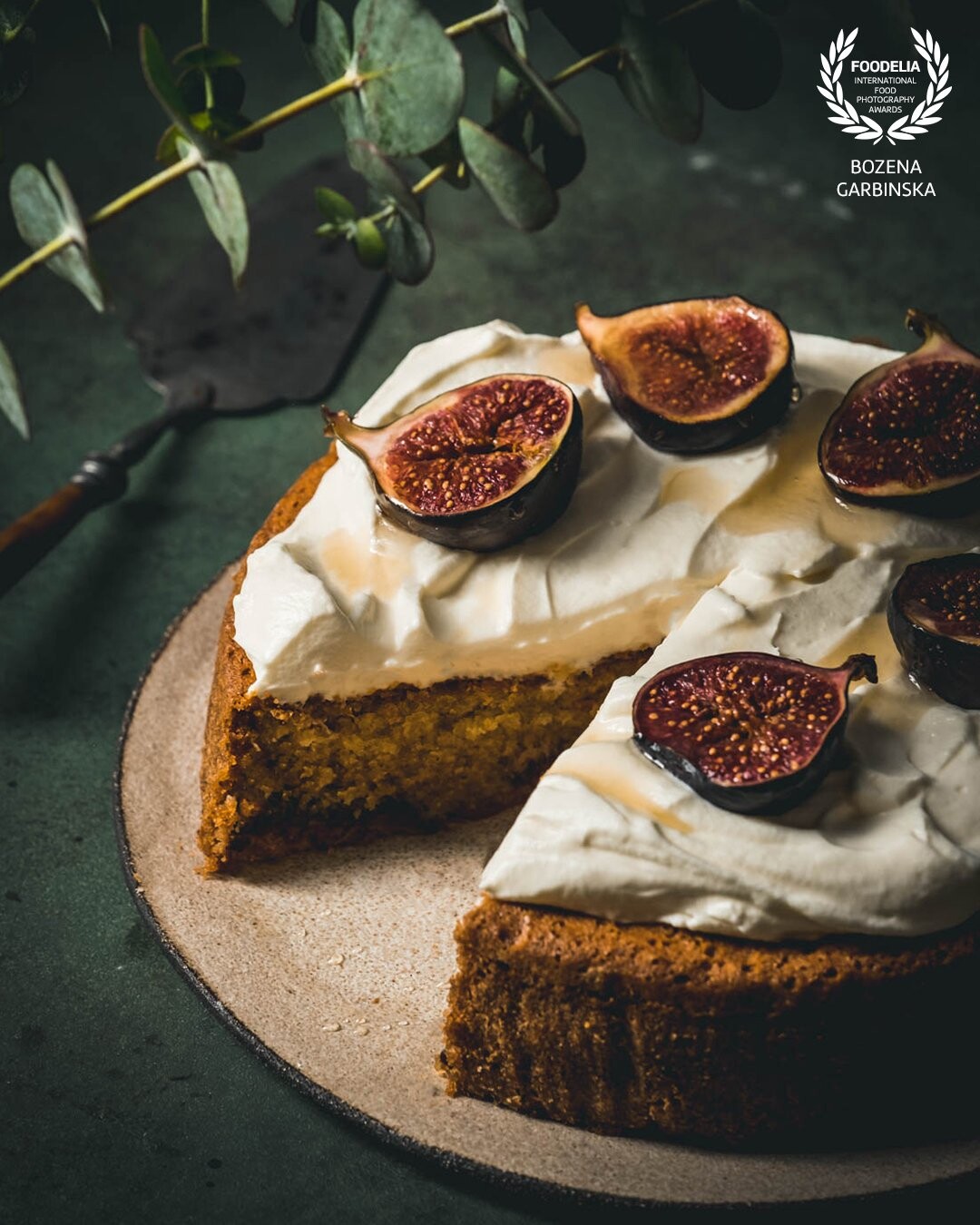 The hero of the photo is the gluten-free cake with mascarpone frosting and caramelized figs. I wanted to show the mood of the afternoon light.