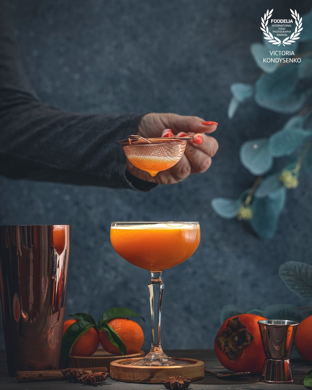 Persimmon my absolutely love. Colorful autumn, secrets, sweetness, tart, juicy... Crazy passion of life.<br />
Persimmon Ginger Gin Fizz cocktail<br />
* * *<br />
Used equipment:<br />
Canon EOS R<br />
Canon RF 100mm F2.8L Macro IS USM<br />
Speedlite 430EX II<br />
Godox V860II