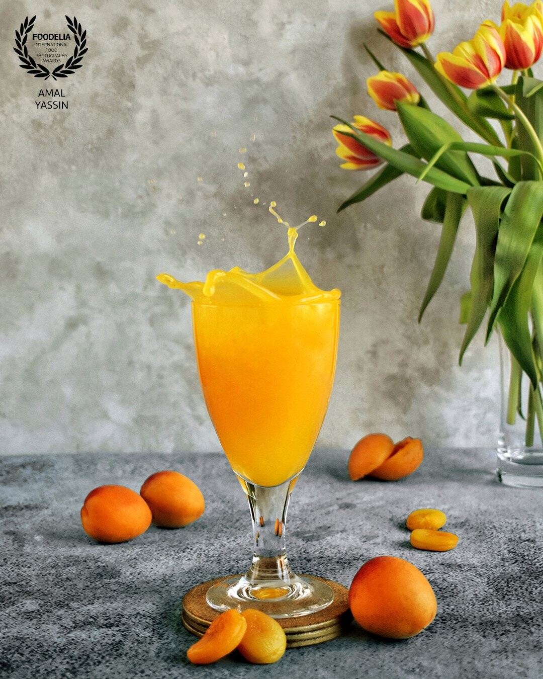 This photo is very special to me as it was my first attempt at splash photography! I used natural light to capture this delicious drink. It's a famous Middle Eastern drink called (Qamar Al-Deen) which is made from dried apricot paste.